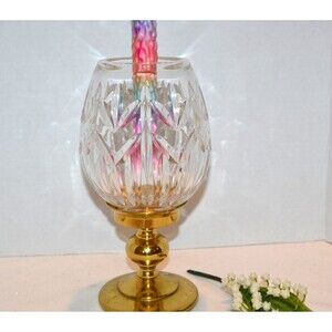 Waterford Crystal Candle Holder Wedding Anniversary Traditional Eclectic Center